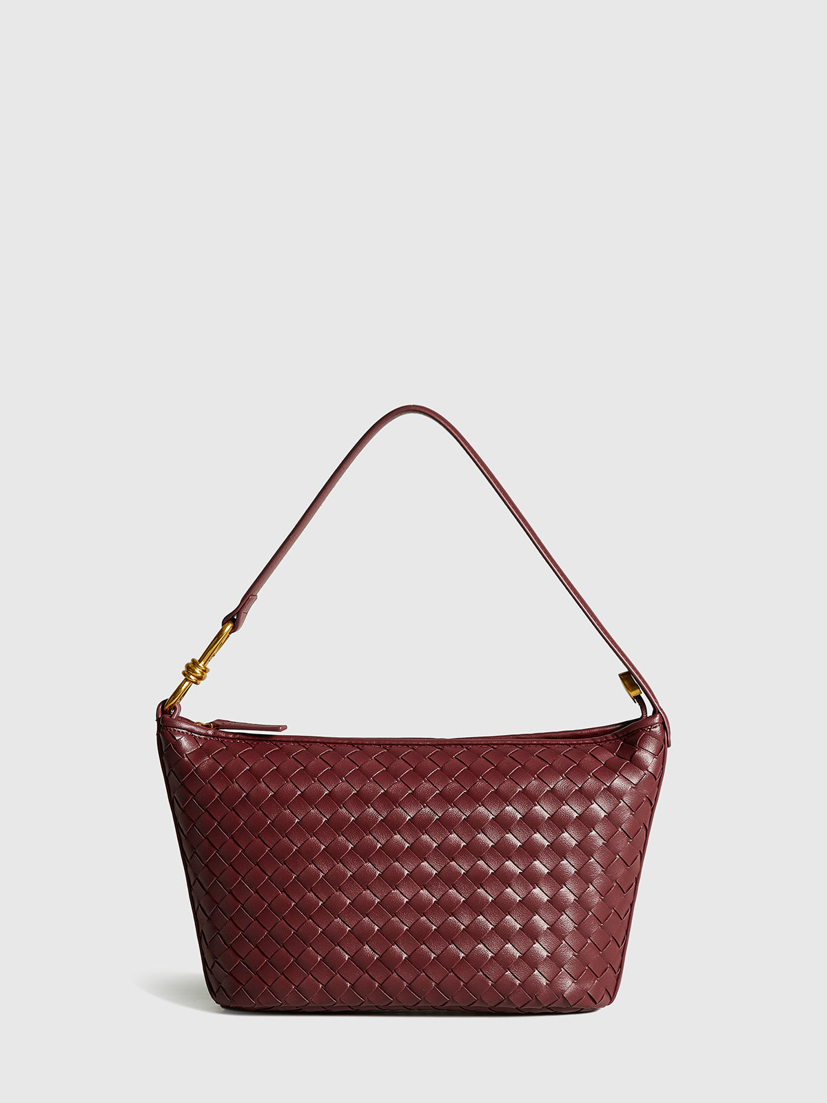 Bolsa Cloe Trançada - Alça de Ombro com Zíper e Textura Elegante