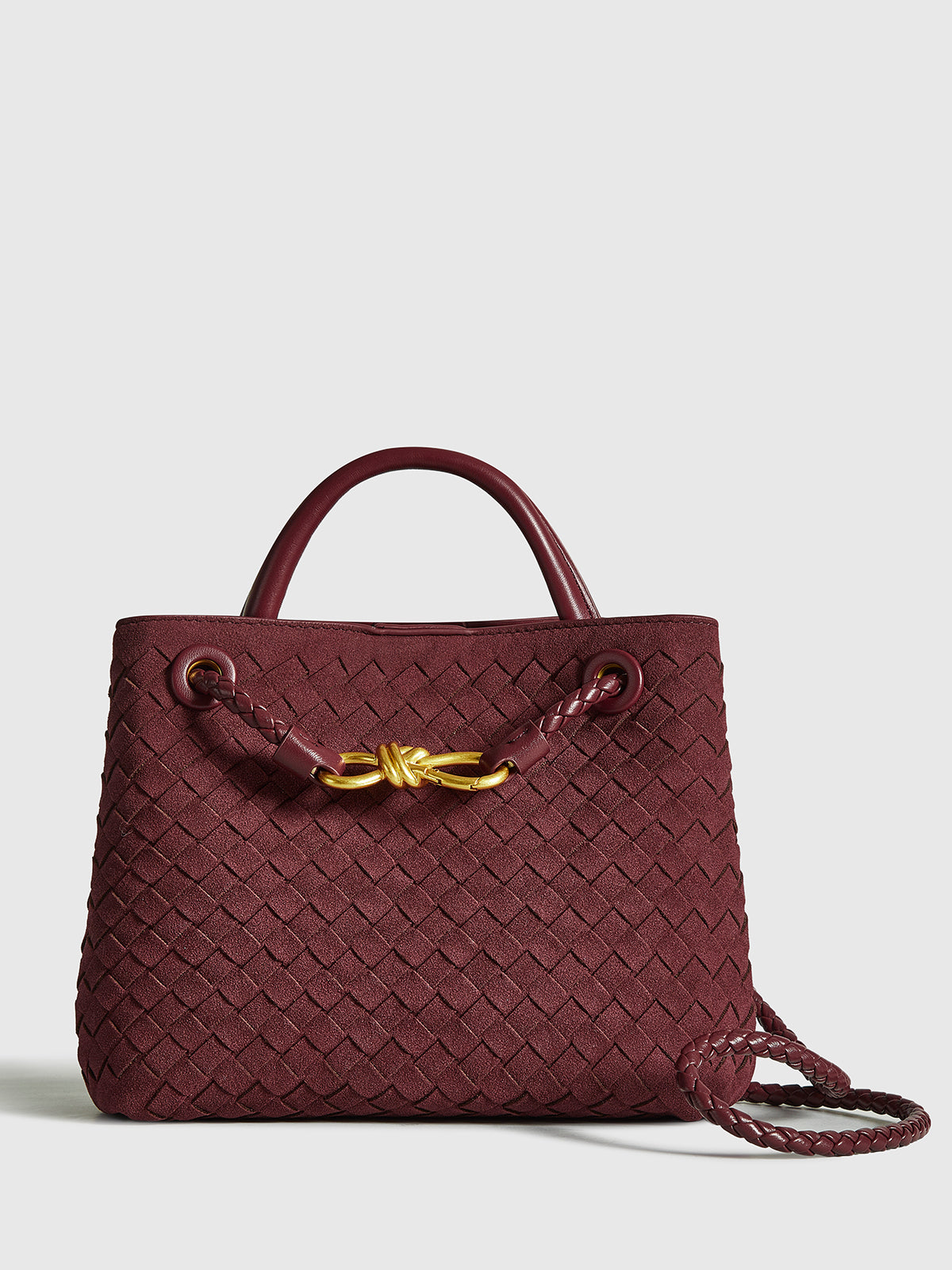 Bolsa Suede Woven - Trama Sofisticada e Toque Contemporâneo