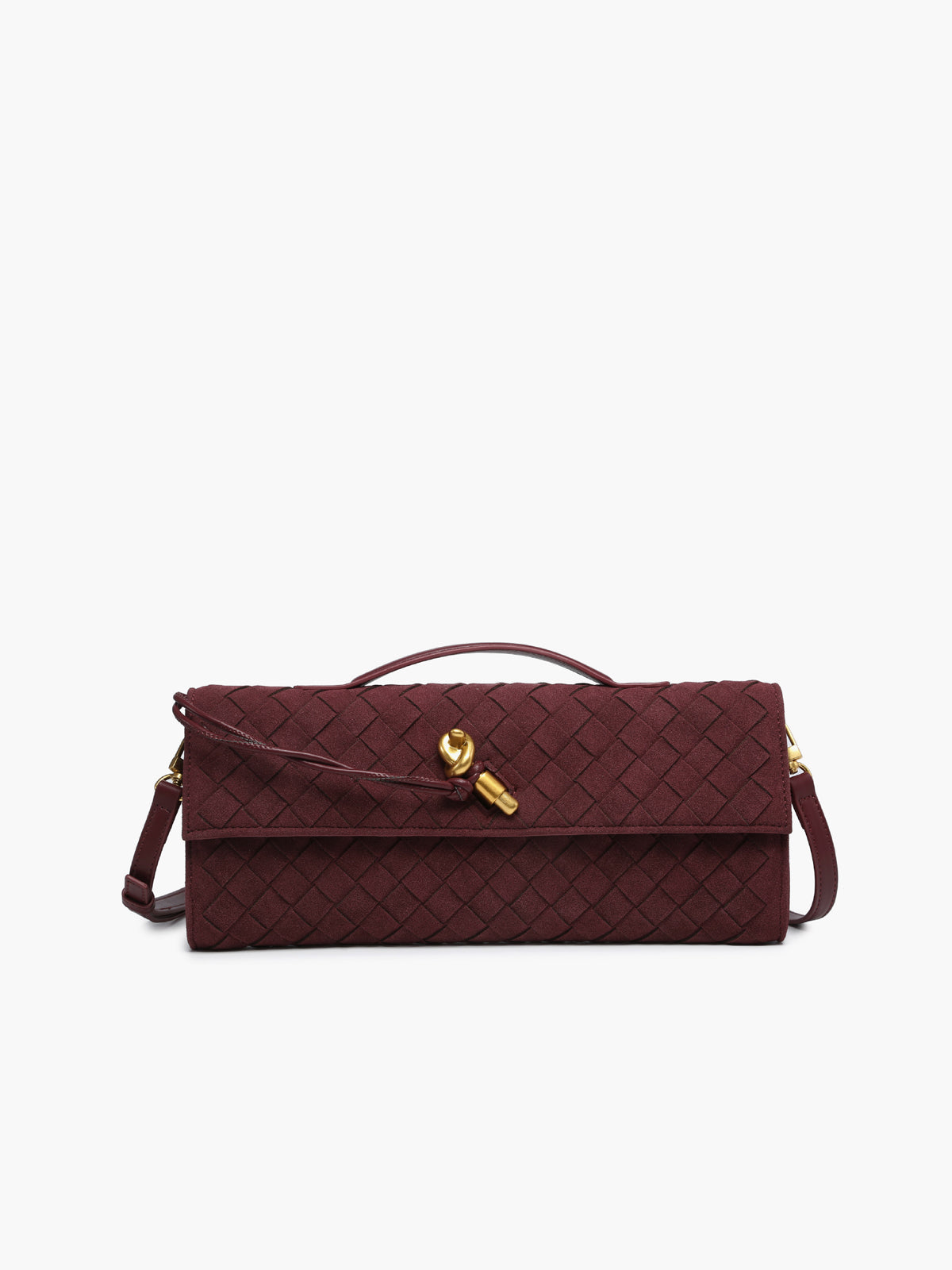 Bolsa Clozy - Suede com Fecho Dourado