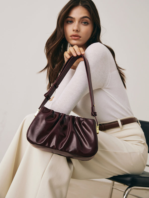 Bolsa Vintage Plissada - Estrutura Elegante com Textura Franzida