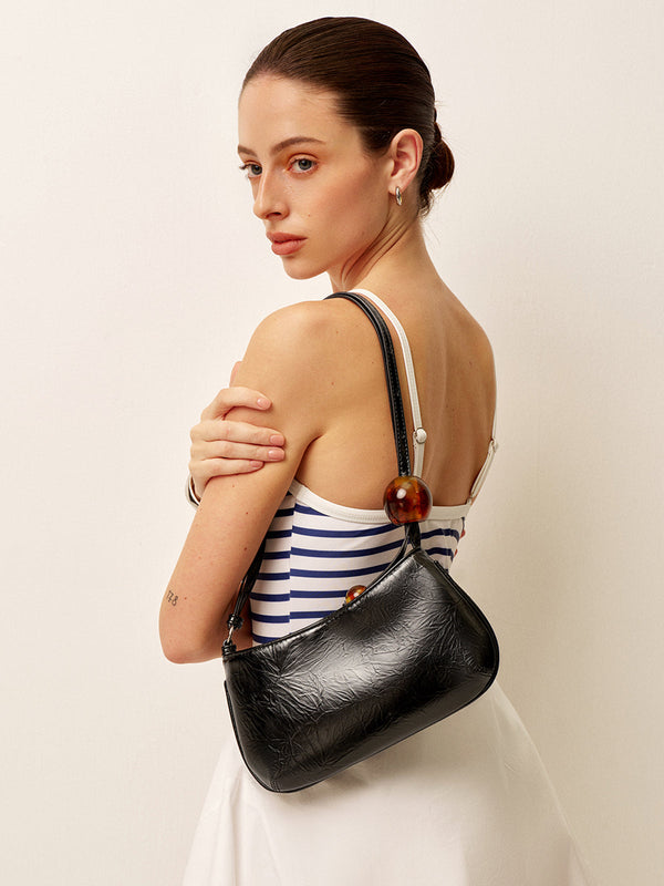 Bolsa Mini Atria - Couro Sintético com Alça de Esferas