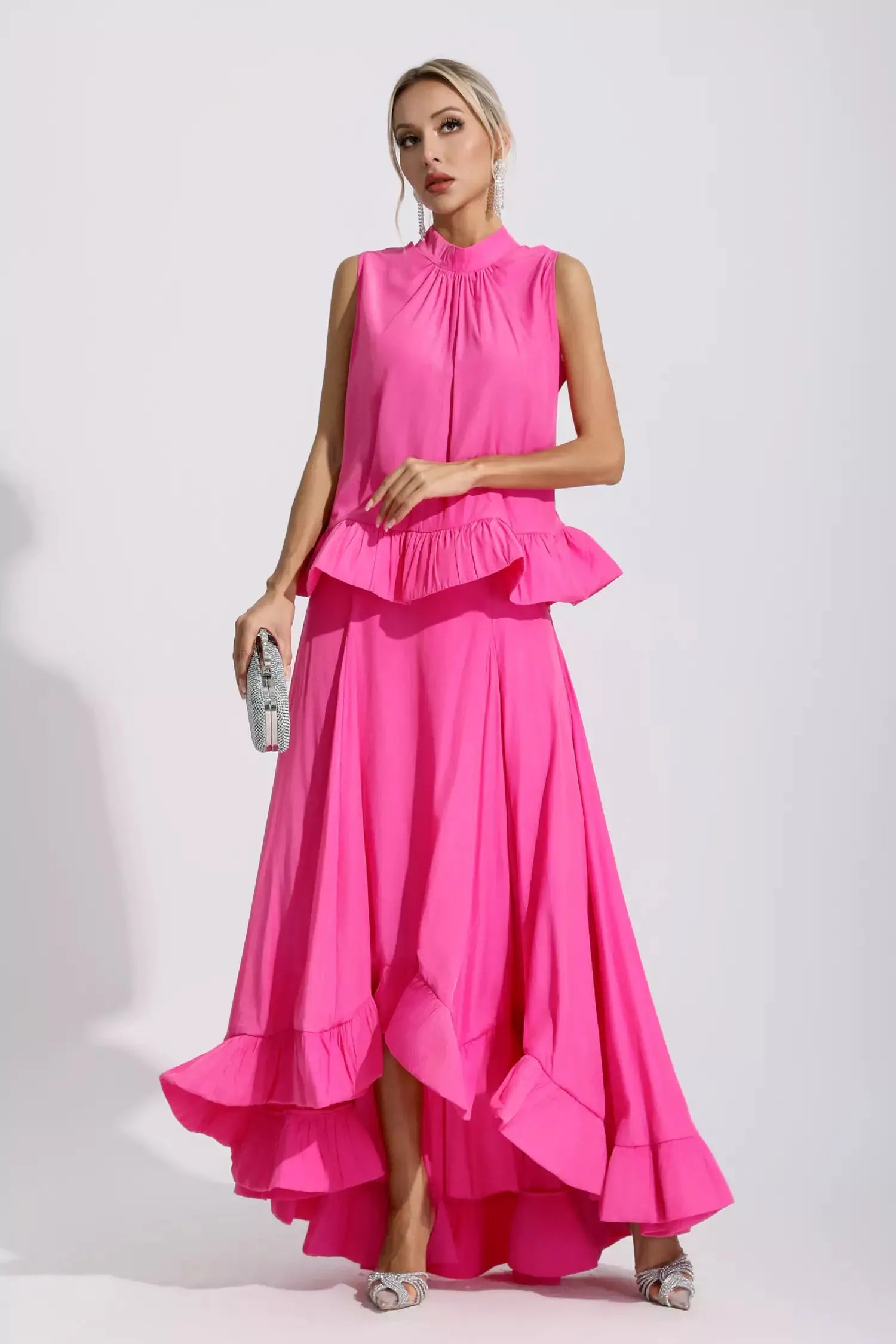 Conjunto Grace - Longo com Babados e Saia Assimétrica