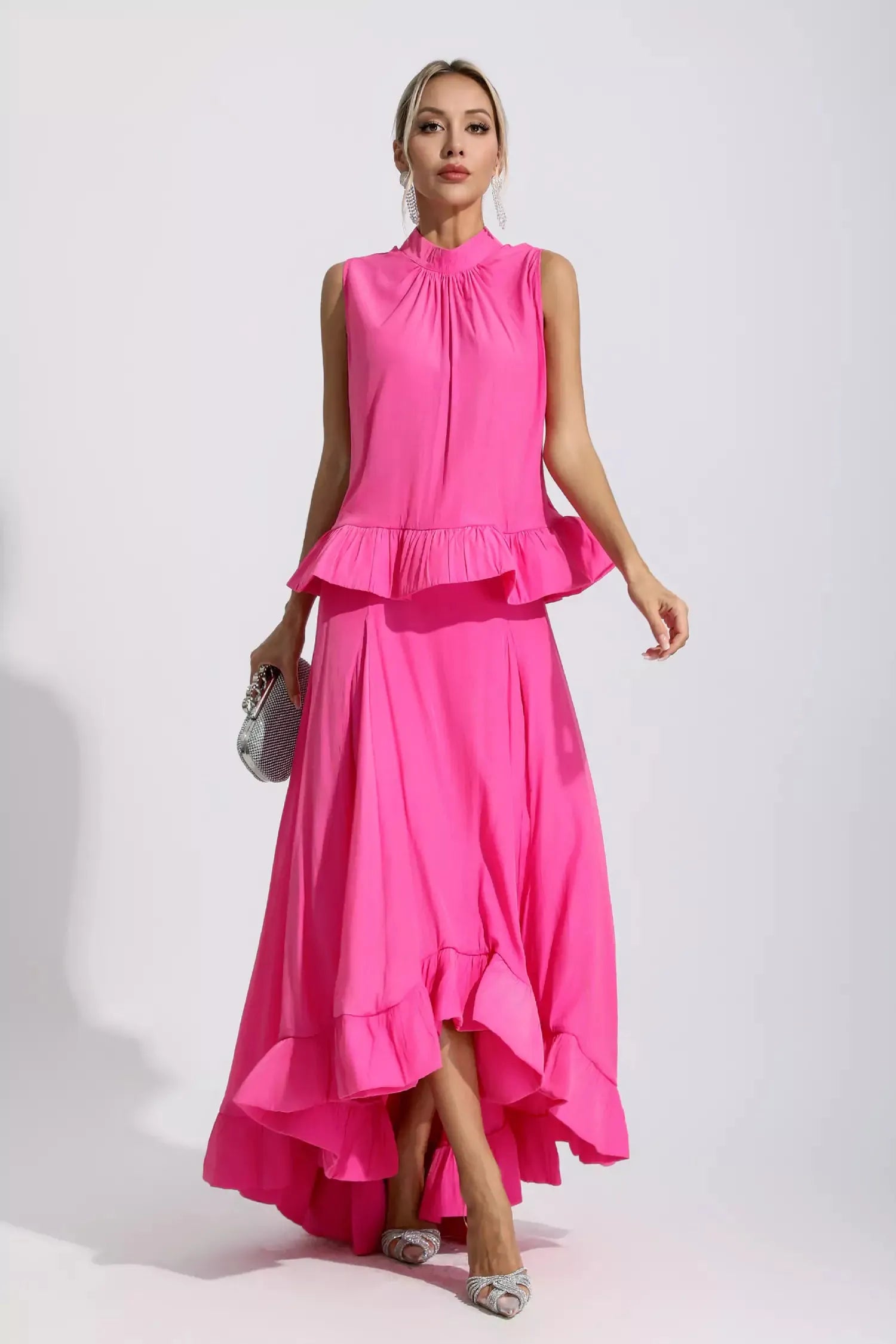Conjunto Grace - Longo com Babados e Saia Assimétrica