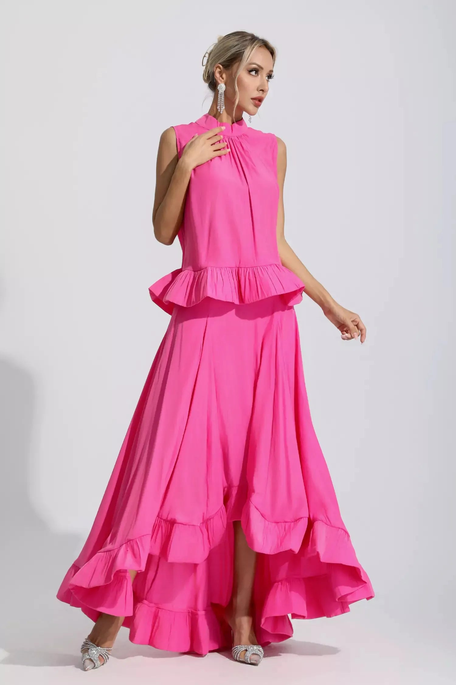 Conjunto Grace - Longo com Babados e Saia Assimétrica