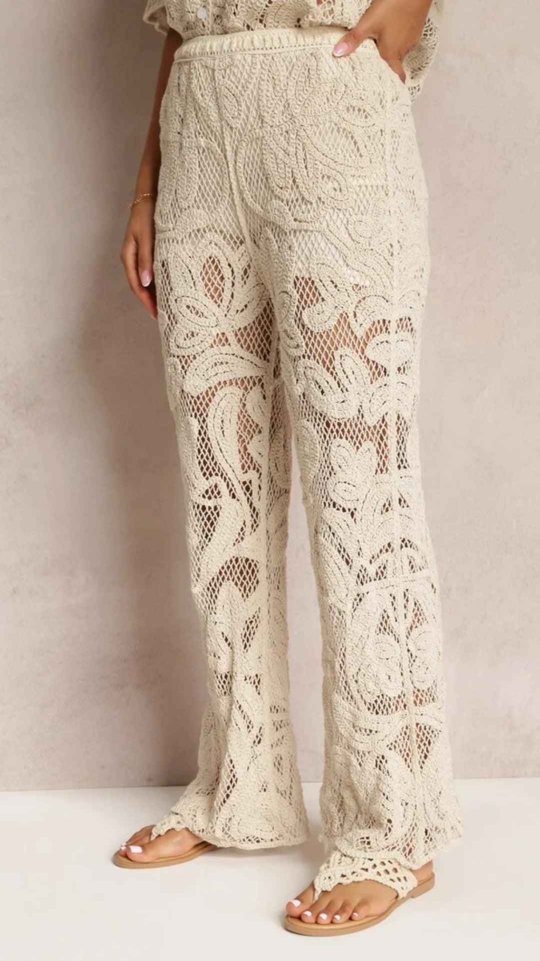 Conjunto Costa Serena - Camisa e Calça em Crochê com Toque Artesanal