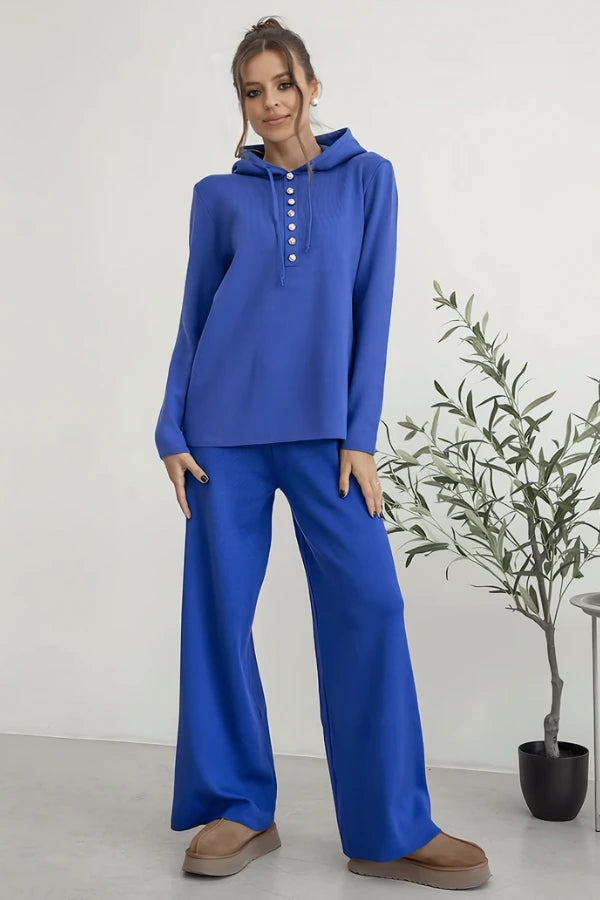 Conjunto Boreal Comfort - Tricô com Capuz e Caimento Solto (2 peças)