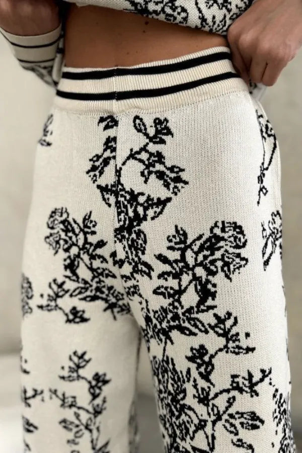 Conjunto Botanique - Tricô com Estampa Floral (2 peças)