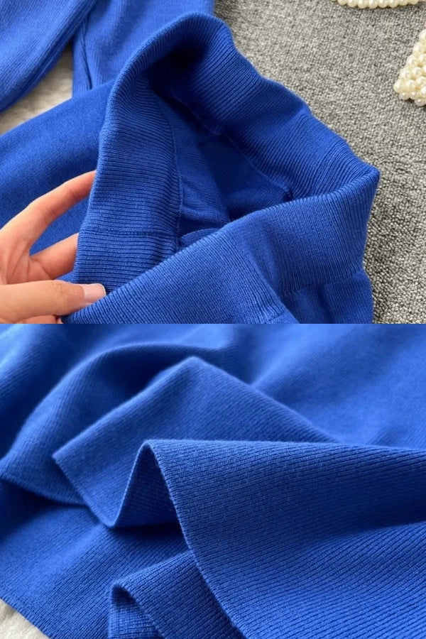 Conjunto Boreal Comfort - Tricô com Capuz e Caimento Solto (2 peças)