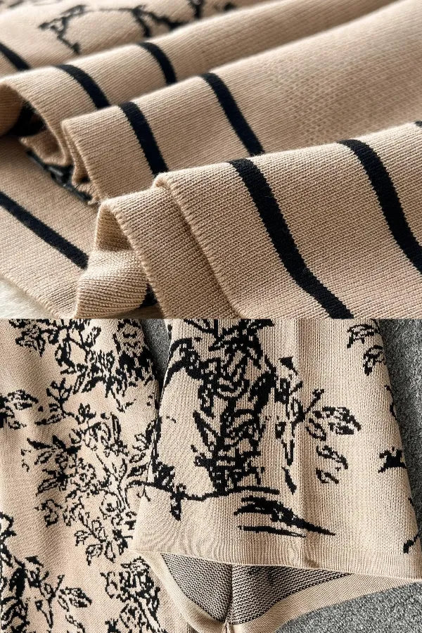 Conjunto Botanique - Tricô com Estampa Floral (2 peças)