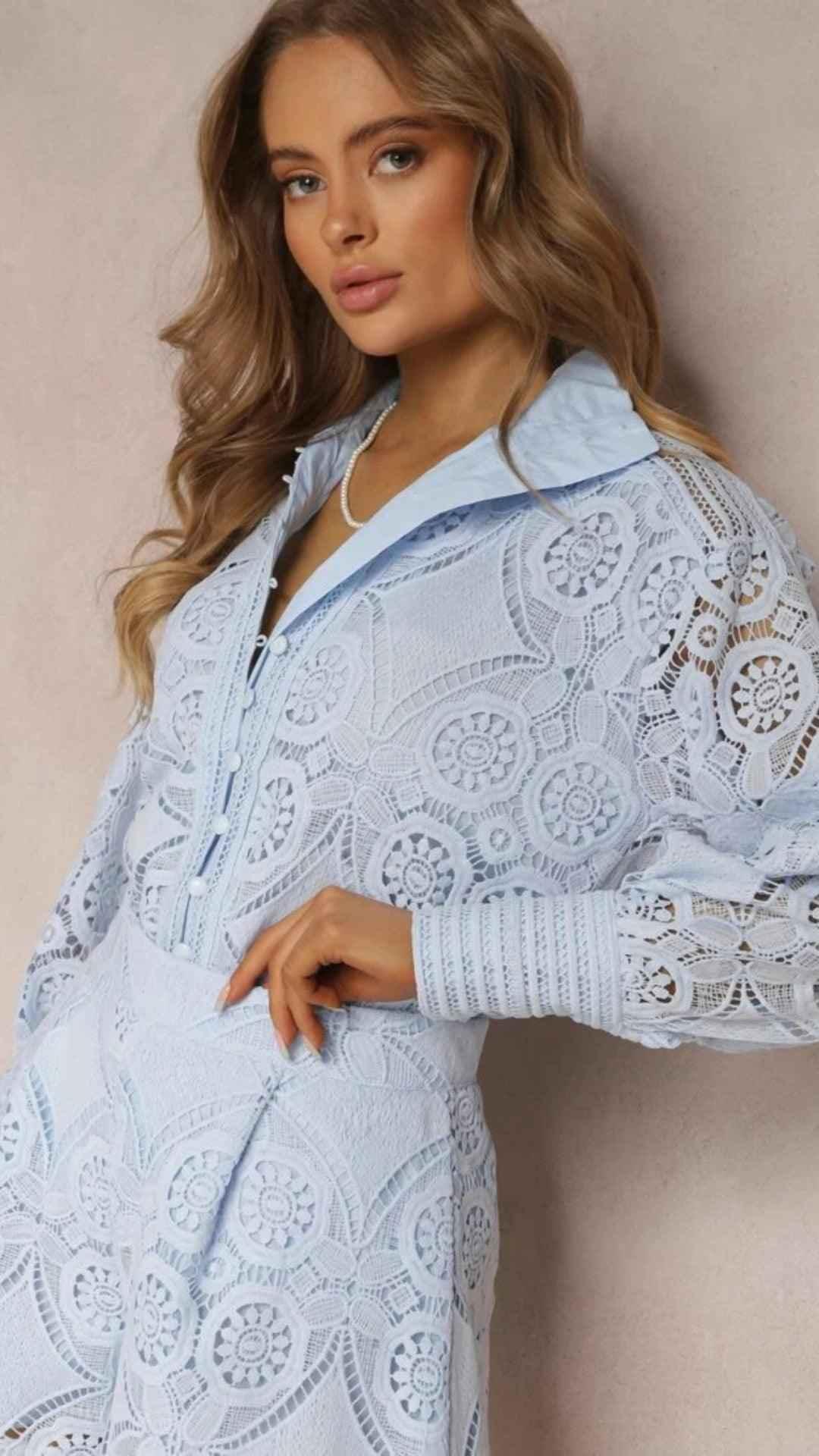 Conjunto Brisa Serena - Camisa e Short em Lese
