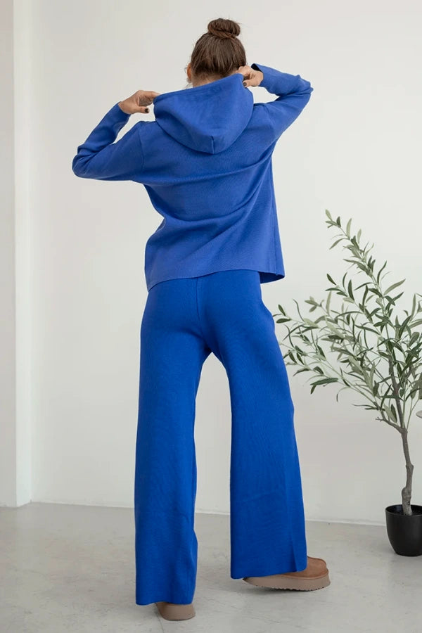 Conjunto Boreal Comfort - Tricô com Capuz e Caimento Solto (2 peças)
