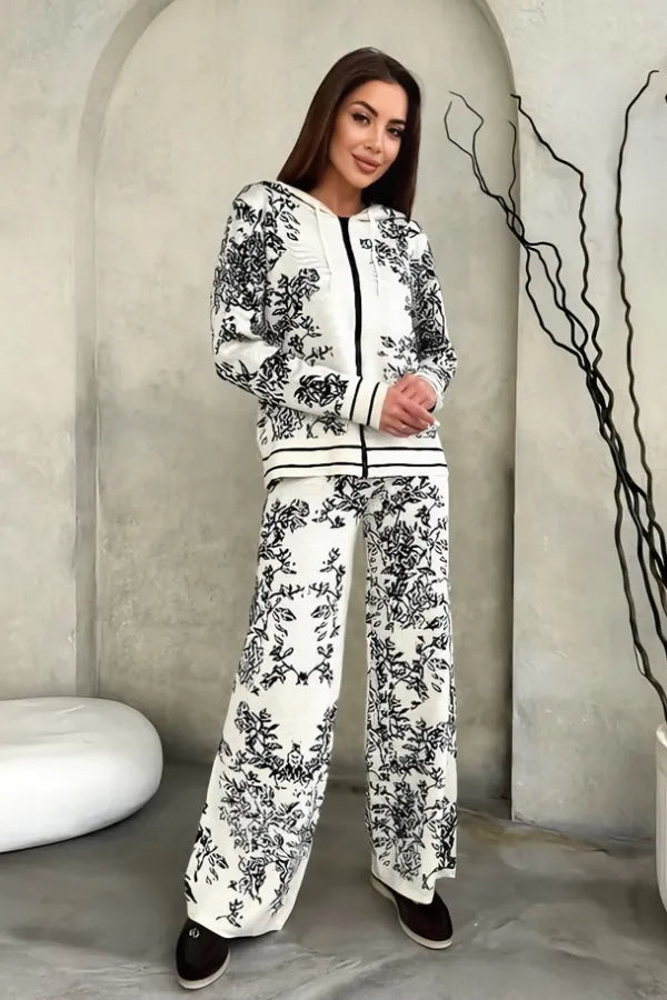 Conjunto Botanique - Tricô com Estampa Floral (2 peças)